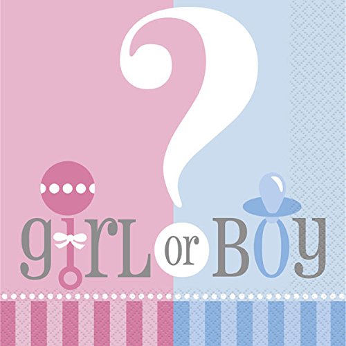 1/4 Sheet - Gender Reveal Baby Shower Boy or Girl- Edible Icing Image