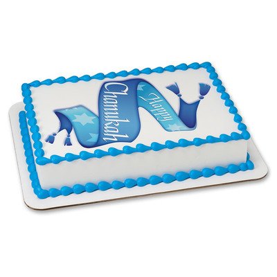 Happy Chanukah Edible Icing Image for 8 inch round cake