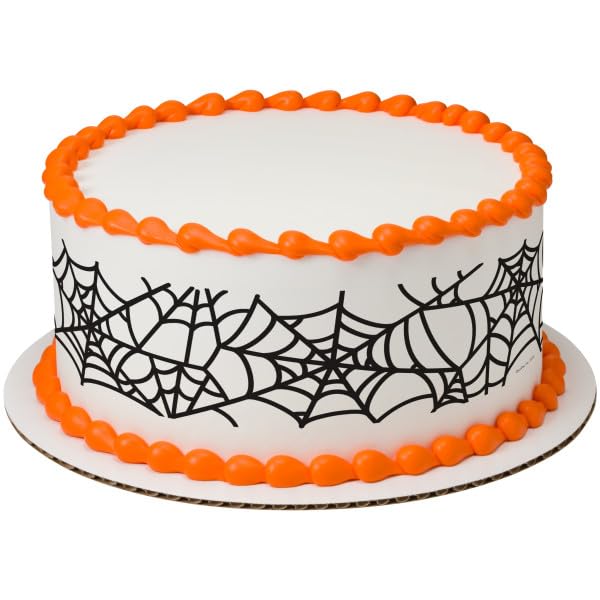 Halloween Spider Webs Edible Cake Topper Icing Image Border Strips 3 Per page