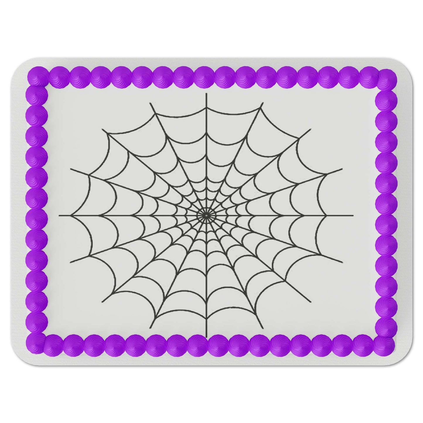 Spider Web Quarter Sheet Edible Cake Topper