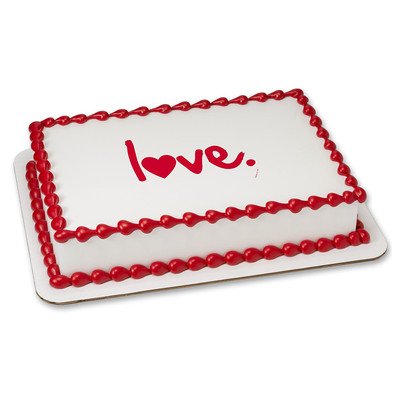 Valentines Edible Icing Image for 1/4 sheet cake