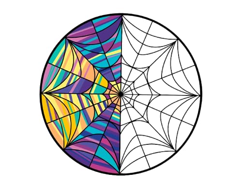 Stained Glass Window Edible Cake Topper- 6" Round