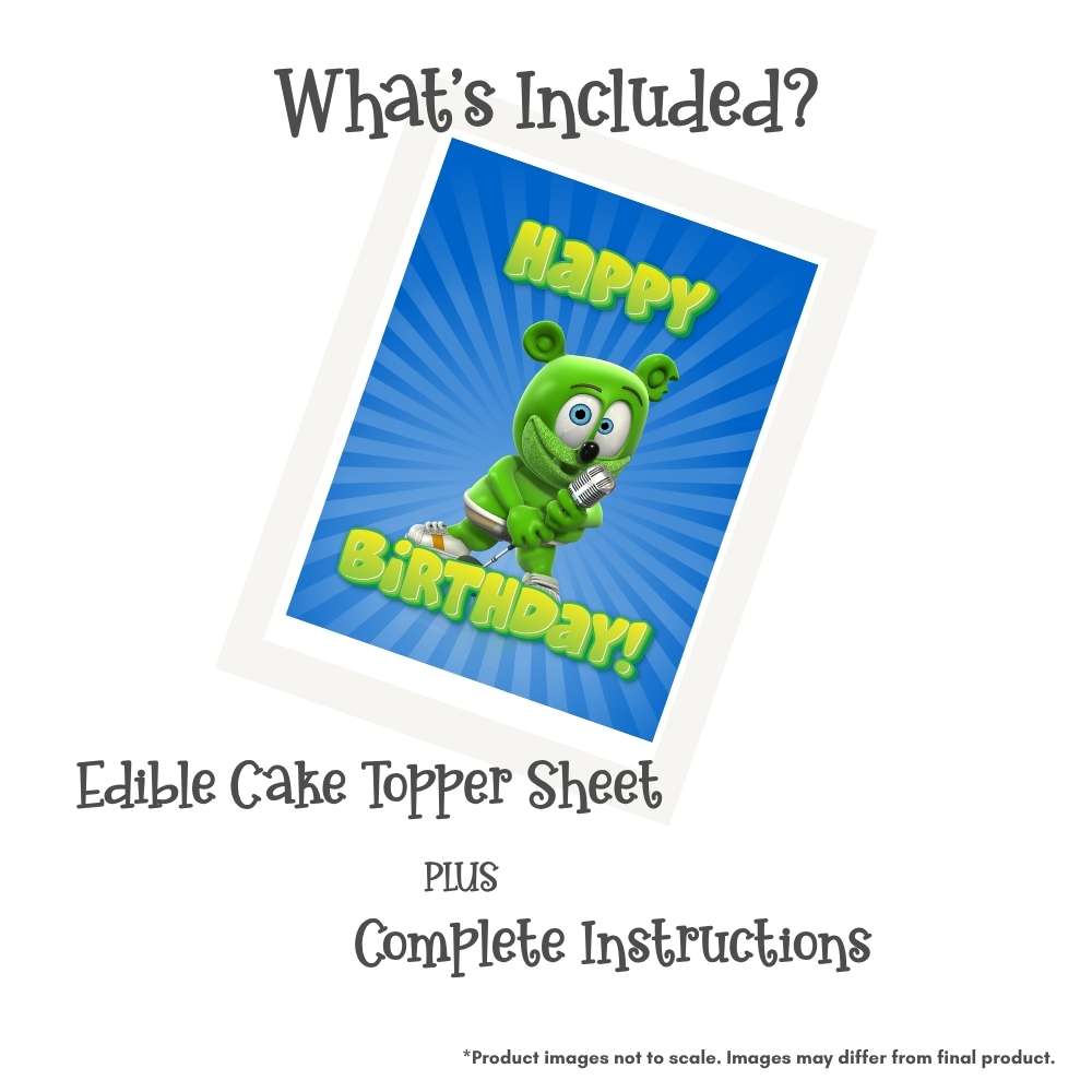 Gummibär and Friends® Dance Rectangle Edible Cake Topper
