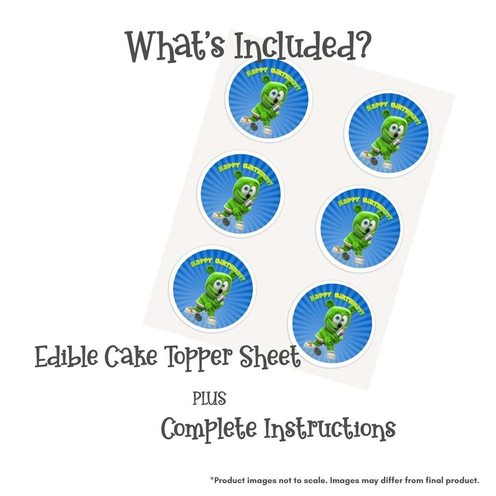 Gummibär and Friends® Dance Round Edible Cake Topper