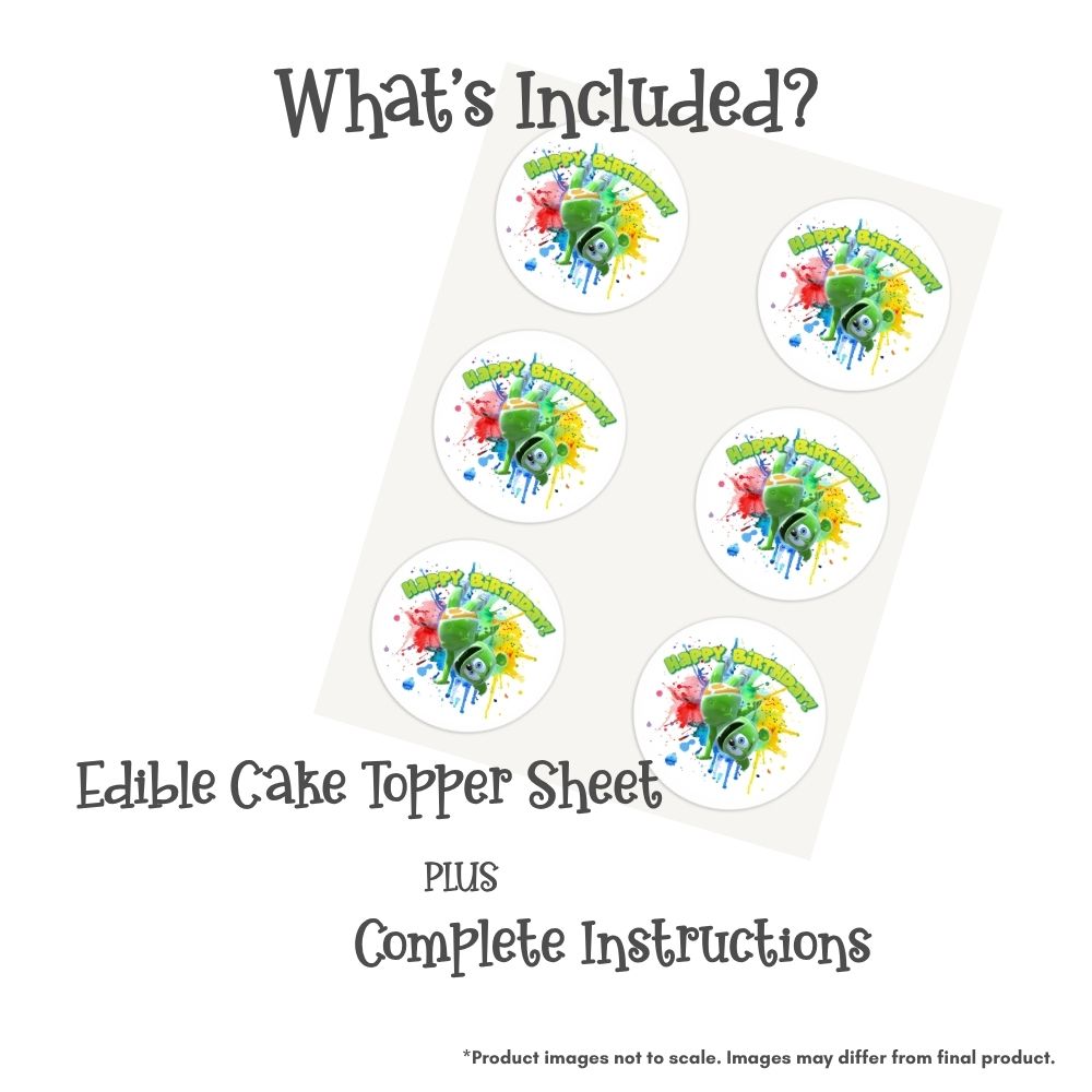 Gummibär and Friends® Splatter Edible Cake Topper