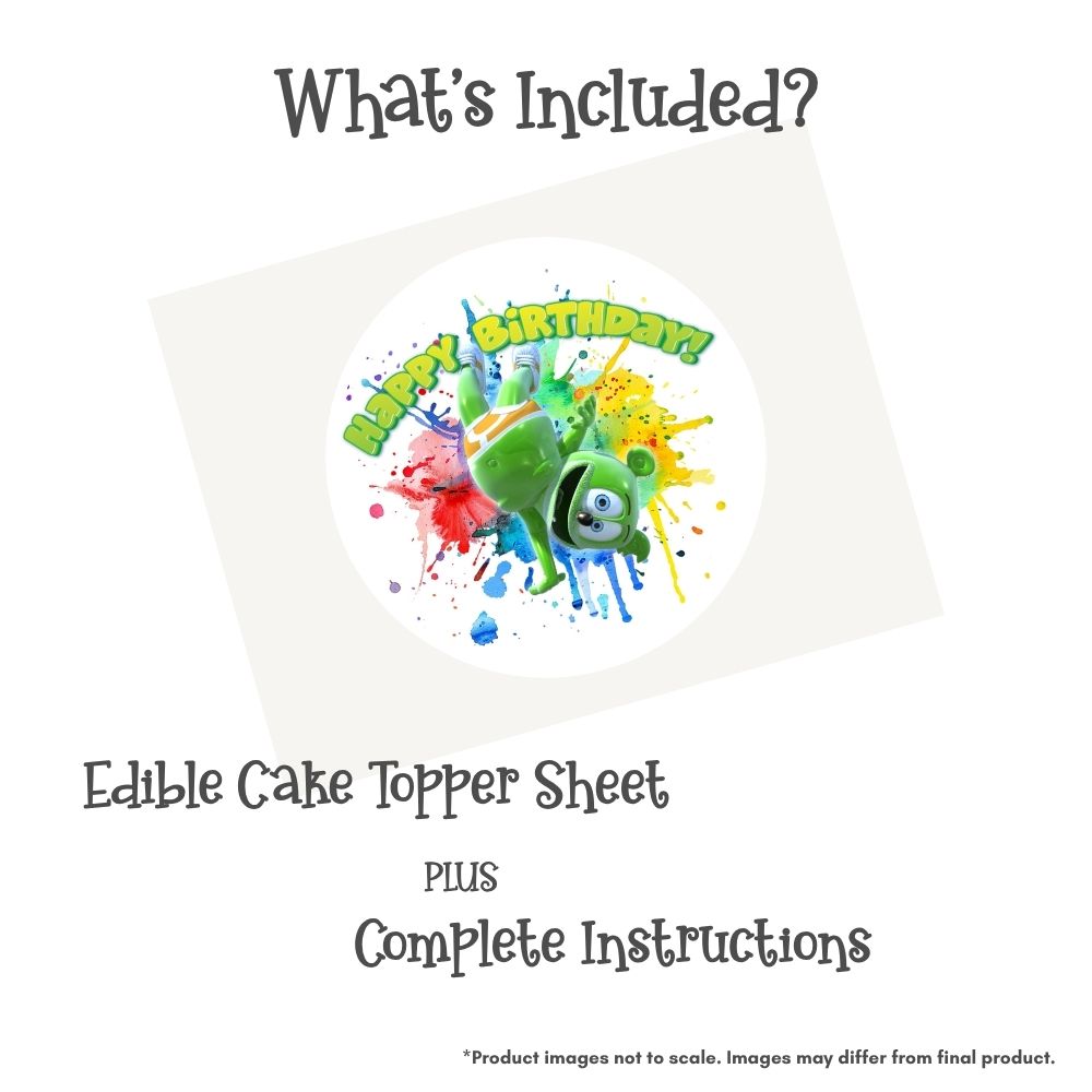 Gummibär and Friends® Splatter Edible Cake Topper