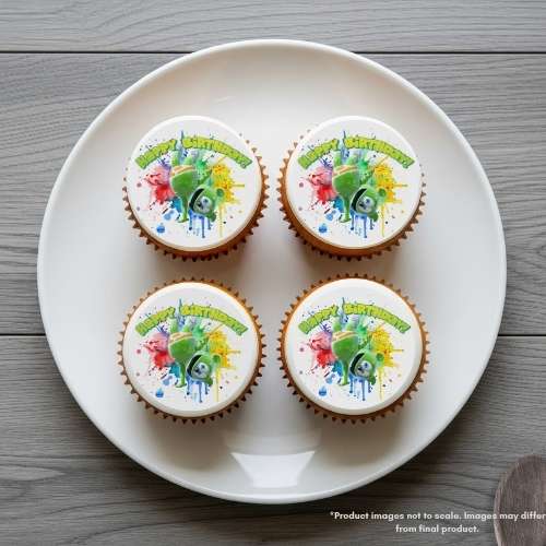 Gummibär and Friends® Splatter Round Edible Cake Topper