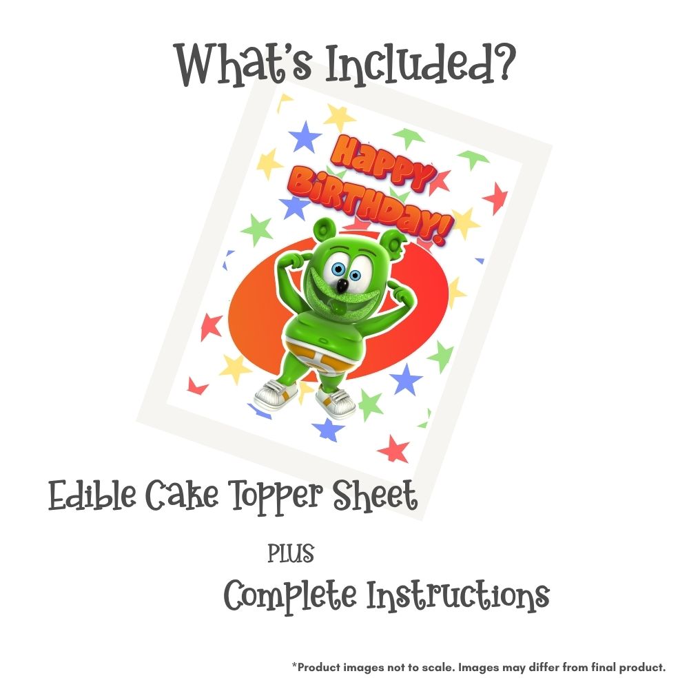 Gummibär and Friends® Stars Rectangle Edible Cake Topper