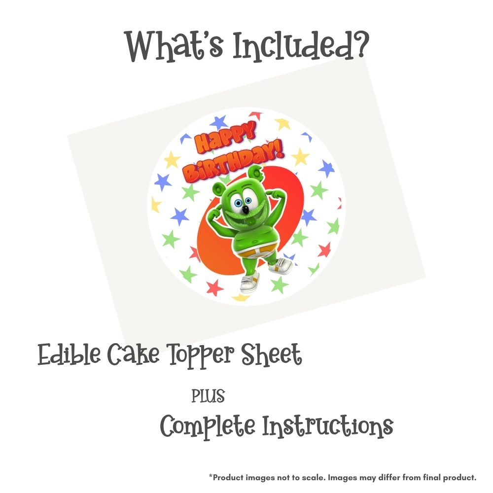 Gummibär and Friends® Stars Round Edible Cake Topper