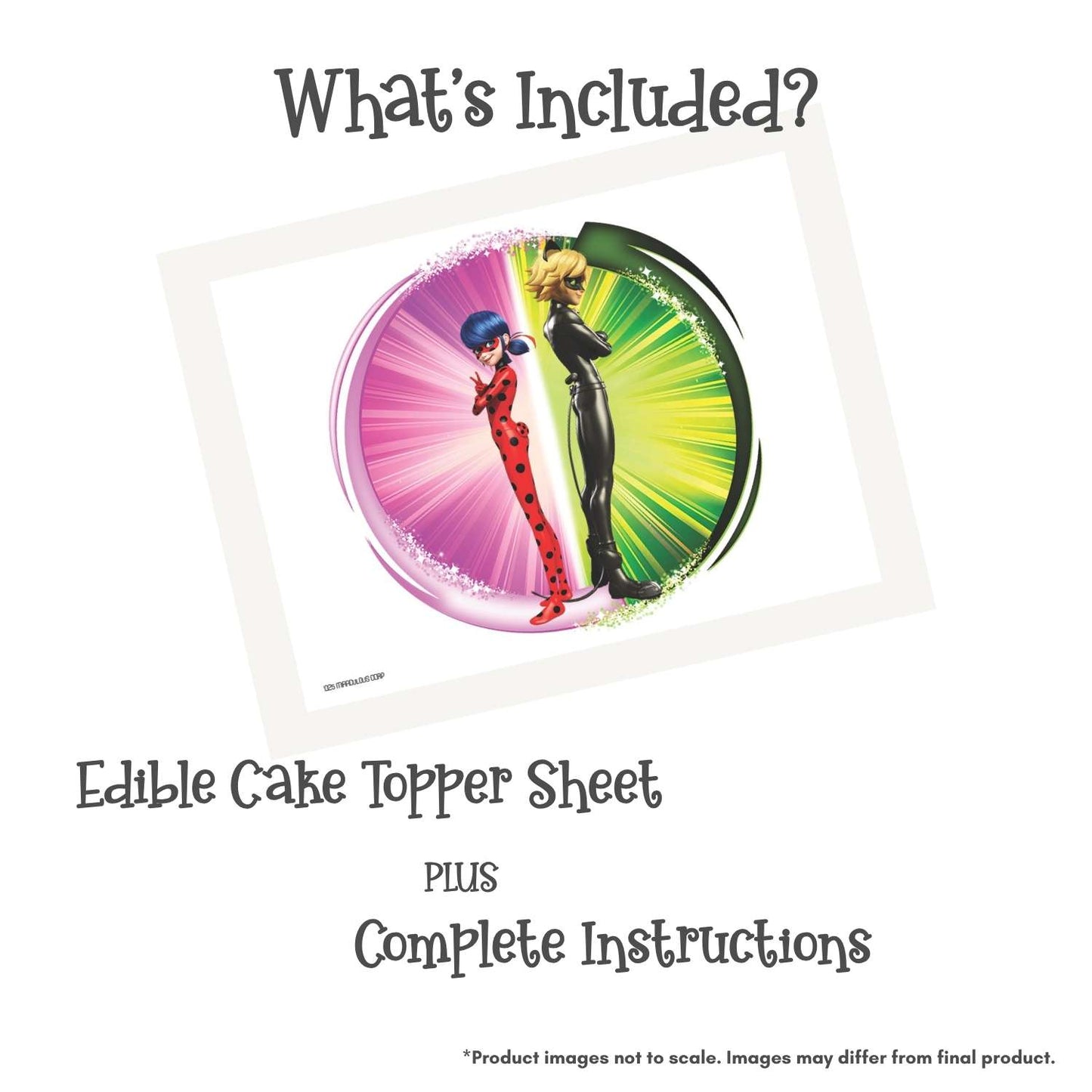 Miraculous: Tales of Ladybug & Cat Noir – Duo Power Edible Cake Topper