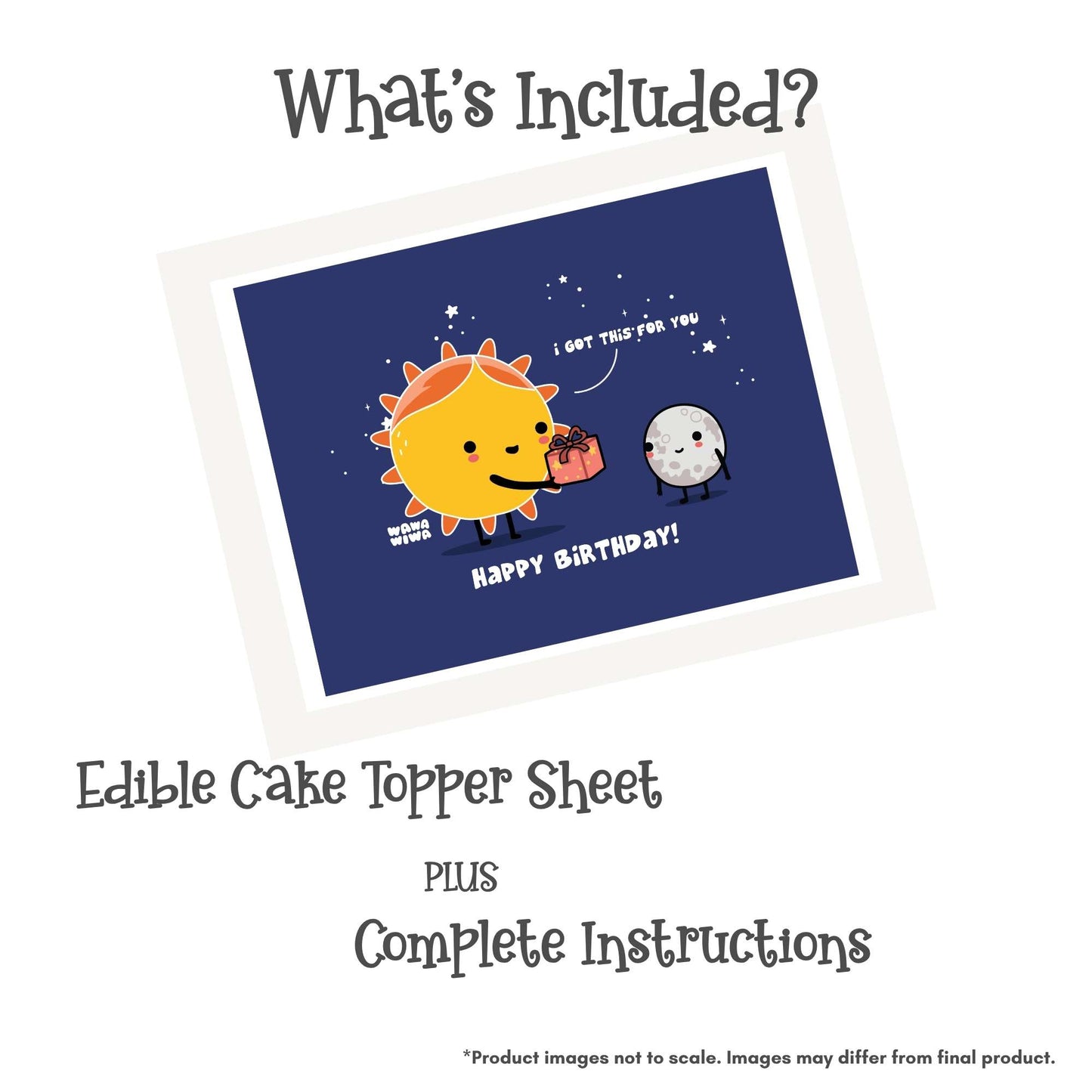 Wawawiwa Sun & Moon Birthday Edible Cake Topper