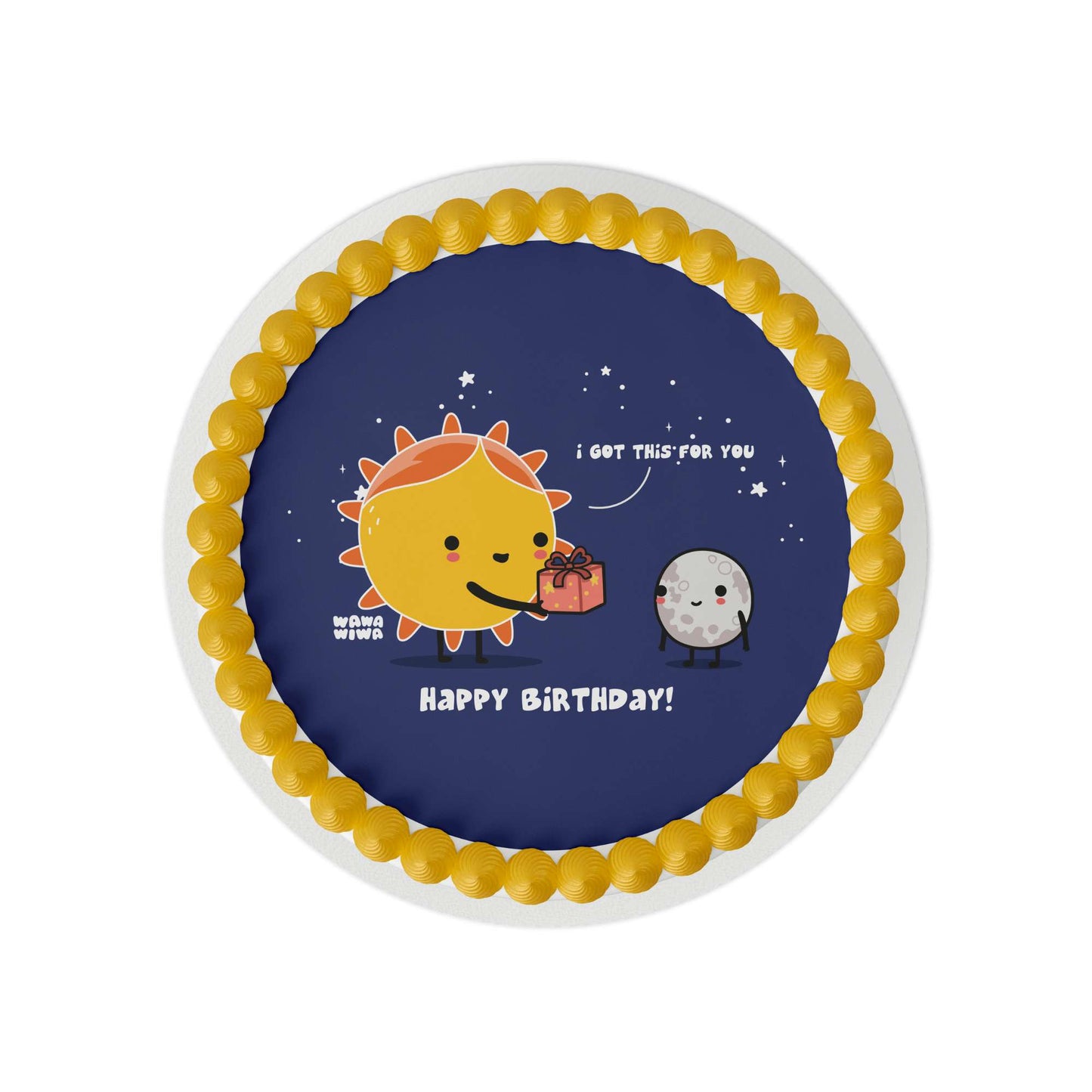 Wawawiwa Sun & Moon Birthday Edible Cake Topper