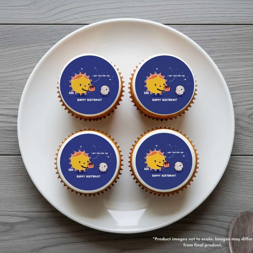Wawawiwa Sun & Moon Birthday Edible Cake Topper