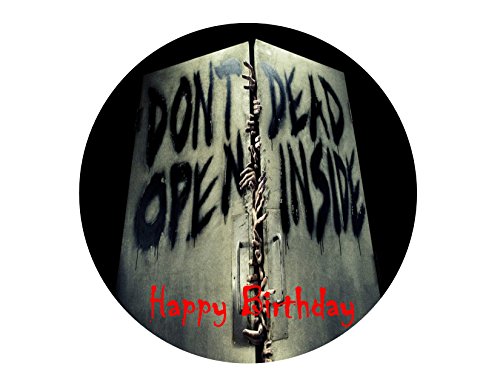 Zombie Edible Cake Topper 7.5 inch round