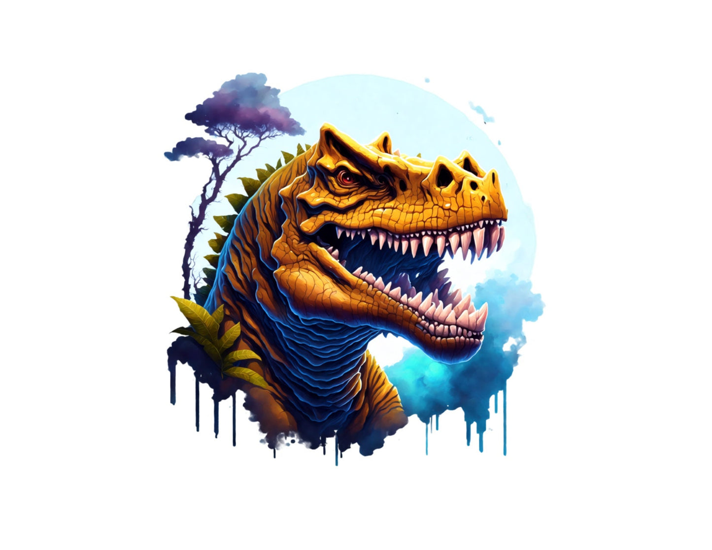 Angry T-Rex Dinosaur Edible Icing Sheets- Assorted Image Cake Toppers-Frosting Sheets- Cookies- Cupcake Toppers