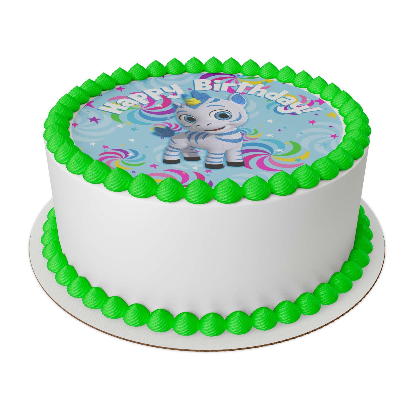 Zoonicorn Valeo Pinwheel 8" Round Edible Cake Topper
