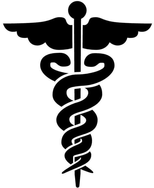 Caduceus Medical Symbol Edible Cake Topper- 8" Round