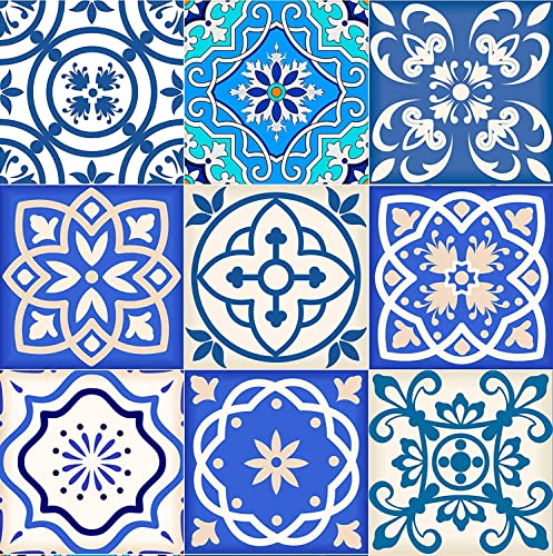 Italian Retro Tiles in blue Wedding Favors Tile Edible Cake topper