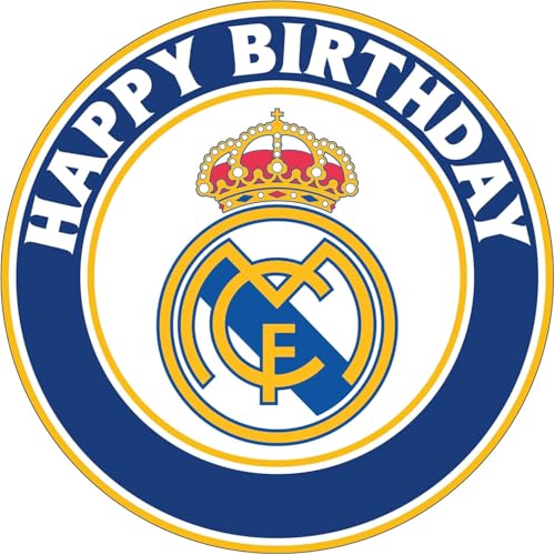 7.5 Real Madrid Cake Topper – Round Edible Edible cake topper