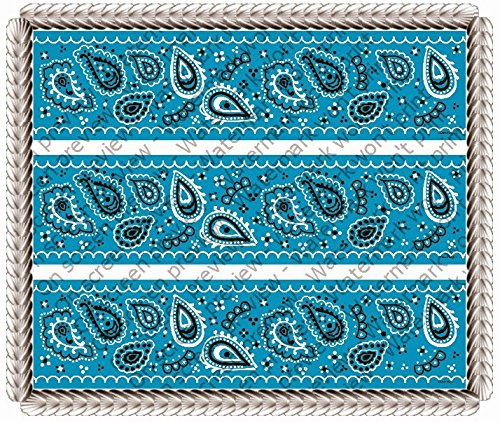 Bandana Light Blue - Edible Cake Side Toppers