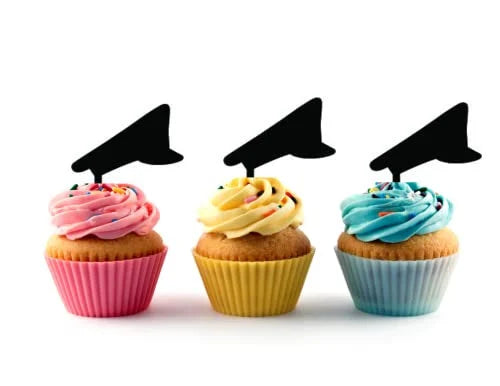 Police Officer Military Dress Hat Acrylic Cupcake Toppers 12 pcs