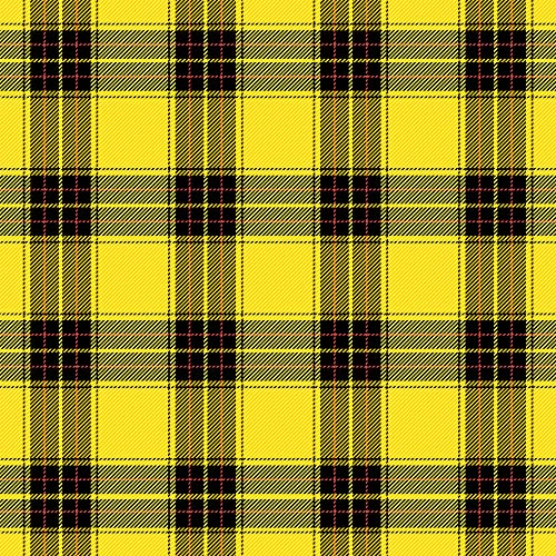 Yellow and Black Plaid Pattern Edible Cake Topper