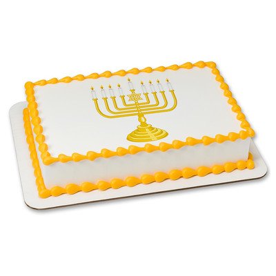 Menorah Edible Icing Image for 1/4 sheet cake