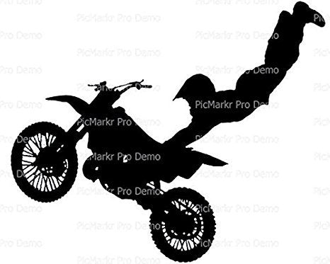 8" Round - Motocross Dirtbike Birthday - Edible Cake/Cupcake Party Topper!!!