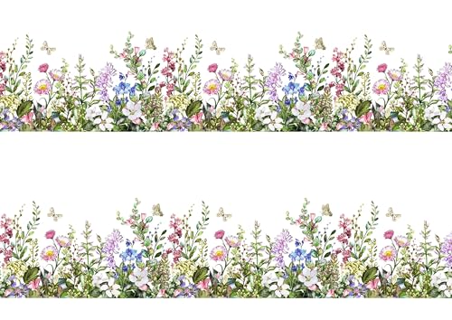 Wild Flowers Edible Image cake border 2 Strips per sheet 3.5x10.5 inchs