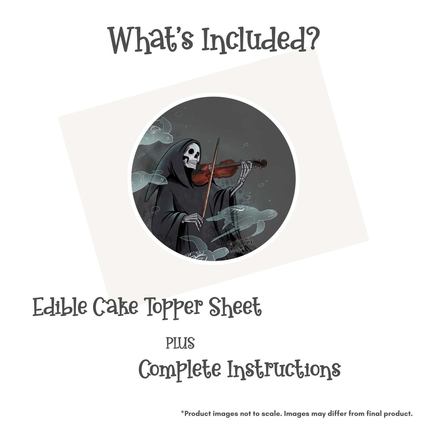 Loving Reaper Turtle Serenade Edible Cake Topper