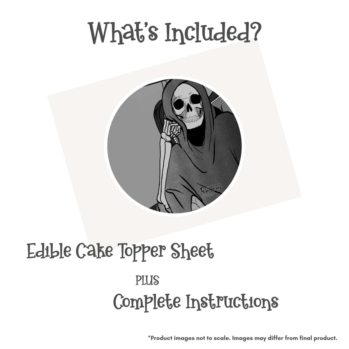 Loving Reaper Candid Moment Edible Cake Topper