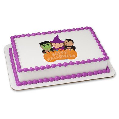 Halloween Edible Icing Image for 1/4 sheet cake