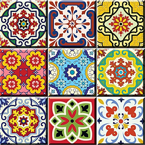 1/4 Sheet Mexican Colorful Retro Tile Edible Cake topper