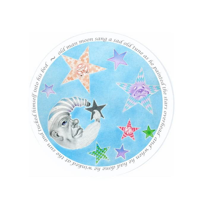 Old Man on The Moon Ceramic Car Coaster Set 2.56" (2 Pack)