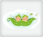 Two Peas in a Pod Edible Icing Image (8 Inch Round)