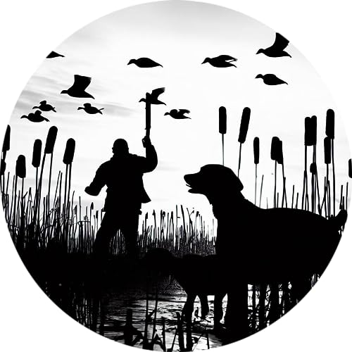 Duck Hunter with retriever dog #2 edible cake topper (8 Inch Round)