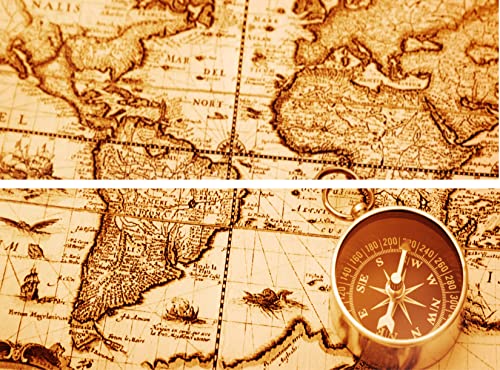 Old World Map Strips Edible Cake Topper