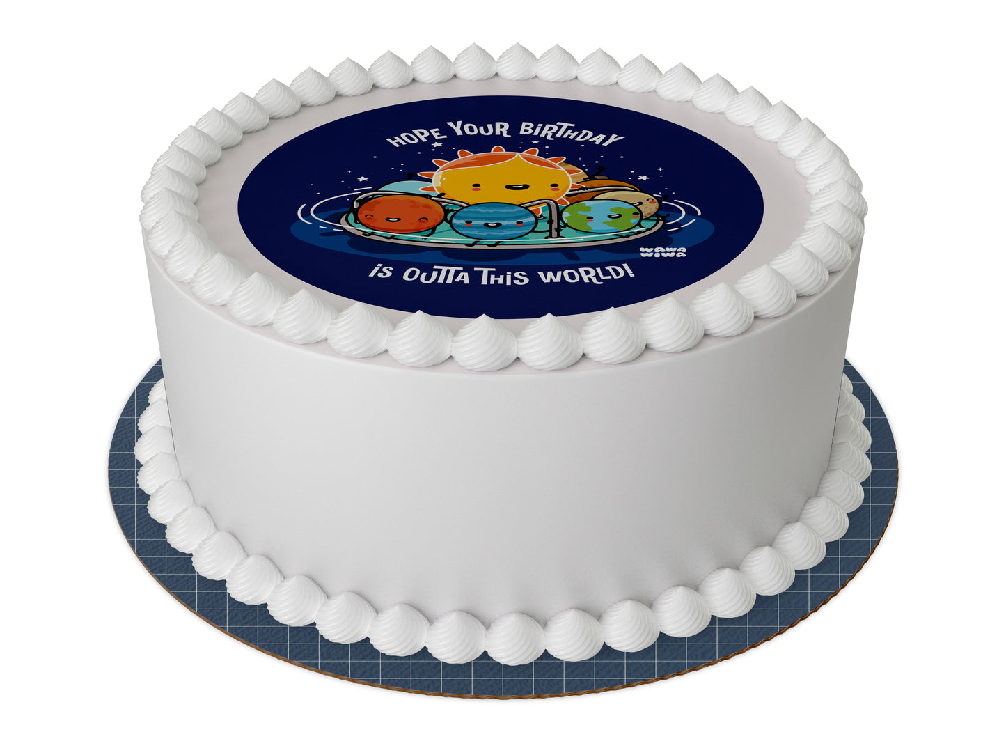 Wawawiwa Planets Birthday Edible Cake Topper
