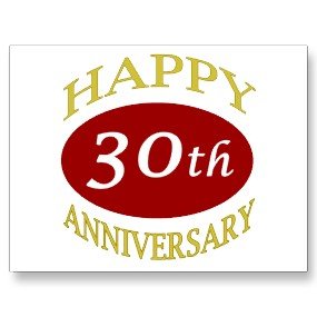 Happy 30th Anniversary Party ~ Edible Cake Topper