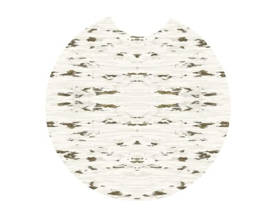 Birch Bark Ceramic Car Coaster Set 2.56" (2 Pack)