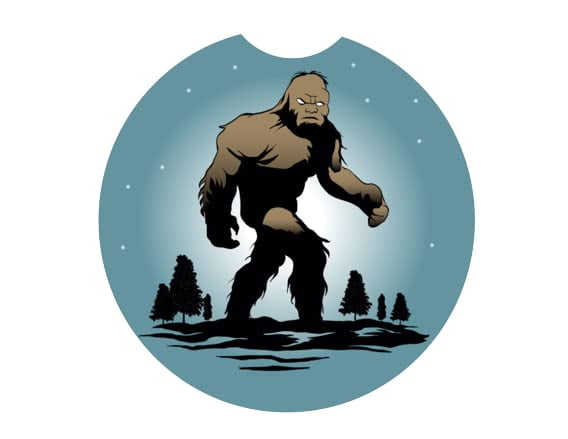 Bigfoot Ceramic Car Coaster Set 2.56" (2 Pack)
