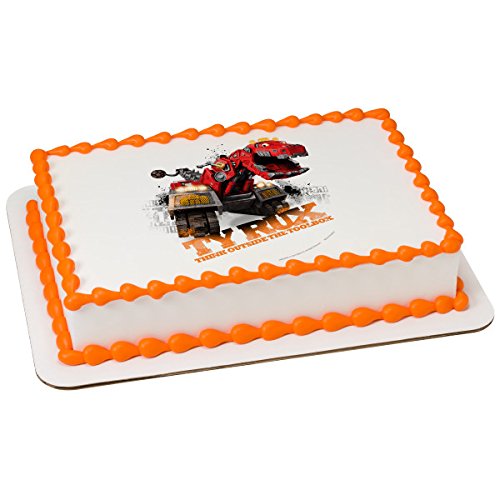 DinoTrux Edible Icing Image for 1/4 sheet cake
