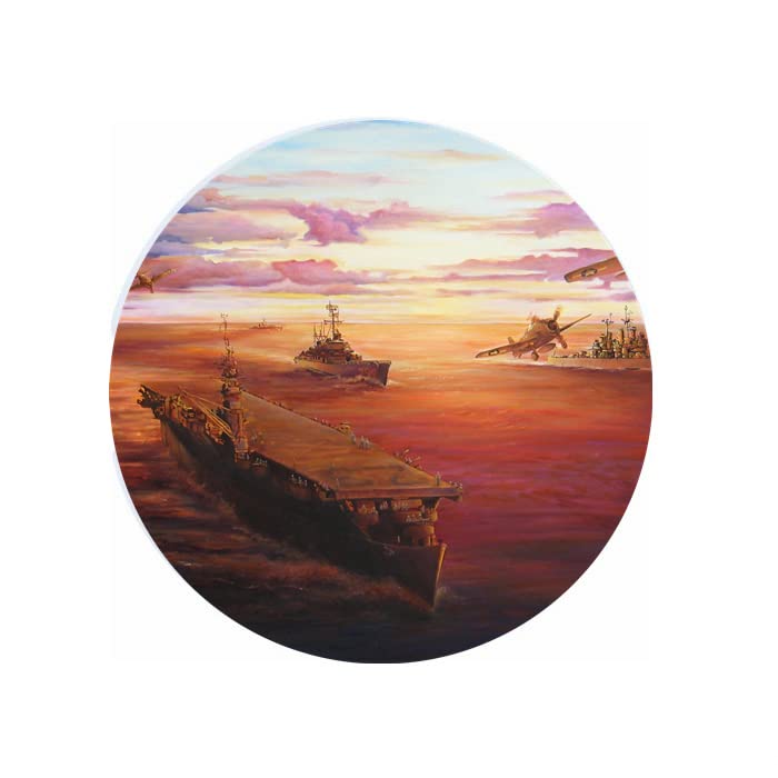 Navy Ceramic Car Coaster Set 2.56" (2 Pack)