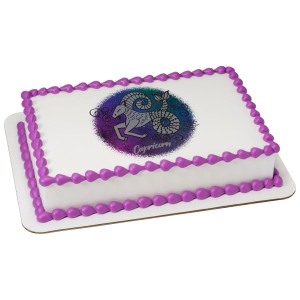 Capricorn Zodiac Sign PhotoCake® Edible Cake Topper Icing Image for 1/4 Sheet cake or larger