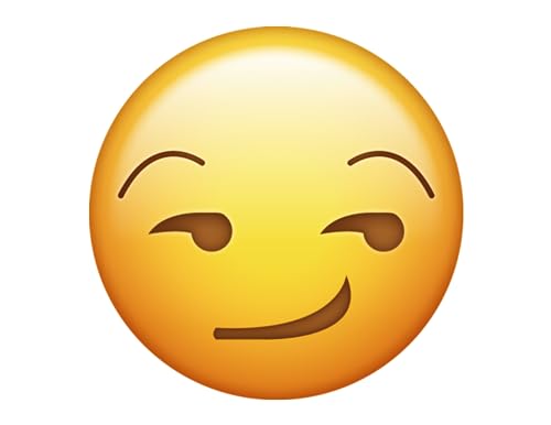 Emoji Smirking Edible Icing Image for 1/4 sheet cake