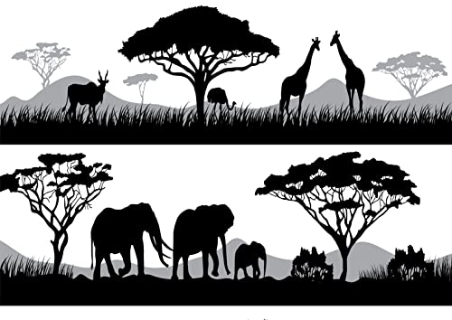 Jungle Aminals Scene Border Cake Side Strips