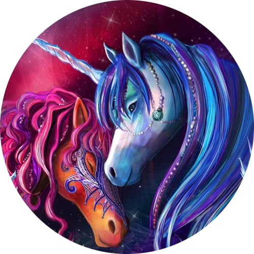 Unicorn Crystal Garden Ceramic Car Coaster Set 2.56" (2 Pack)