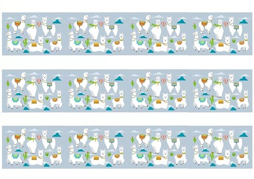 Llamas Edible Image Edible cake border 3 Strips 2.5x10.5 inchs in size