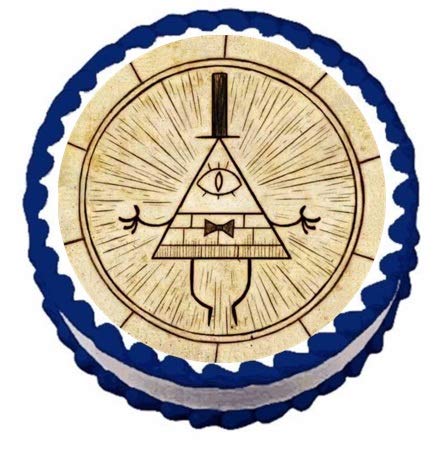 Gravity Triangle Eye Image Cake Topper Sugar Frosting sheet