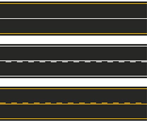 Yellow and White road Street roadway Edible Cake Topper